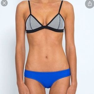 Triangl Black & White Bikini Top and Blue Bottoms